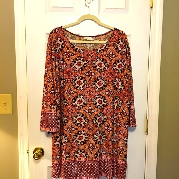 Misia long line tunic top. Stretch jersey knit. Boho, casual, work, leisure. - Picture 1 of 5